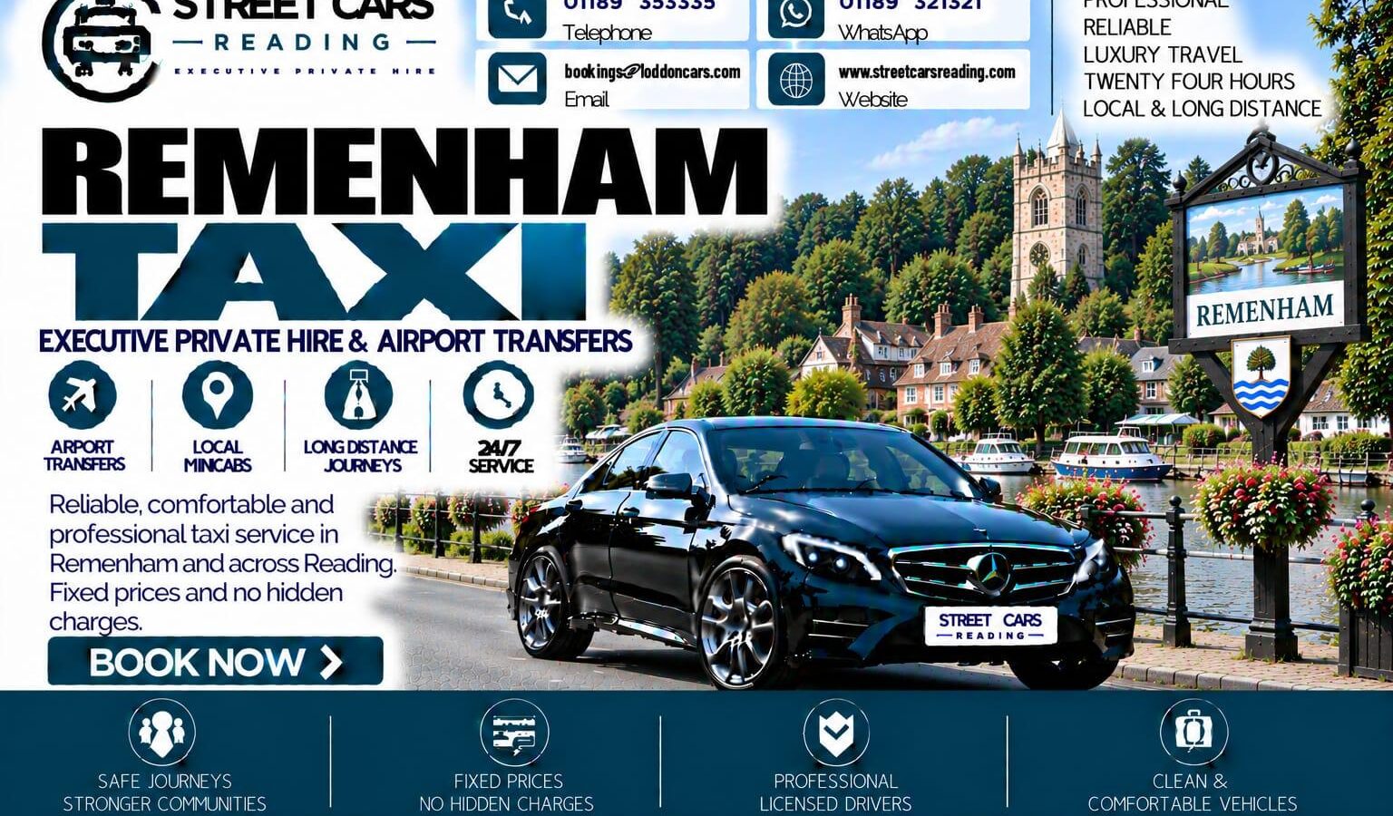 Remenham Taxi Street Cars Reading