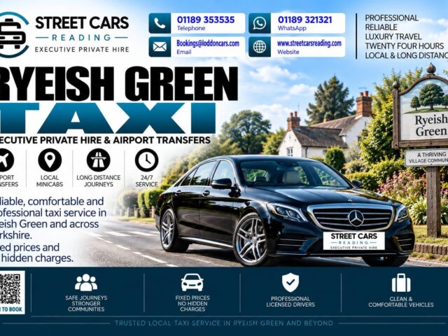 Ryeish Green Taxi Street Cars Reading