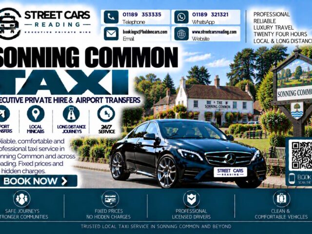 Sonning Common Taxi Street Cars Reading