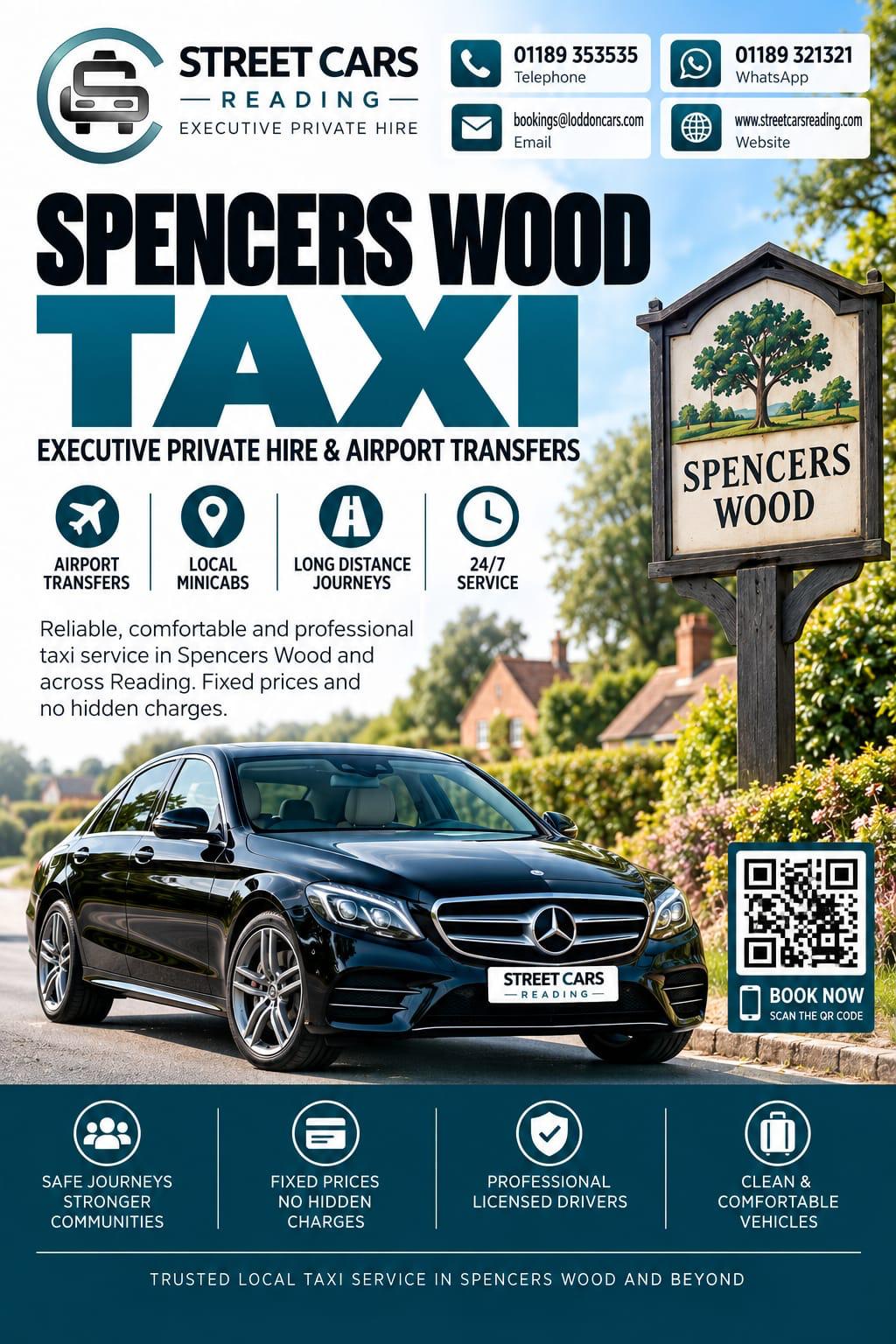 Spencers Wood taxi service in Reading Berkshire