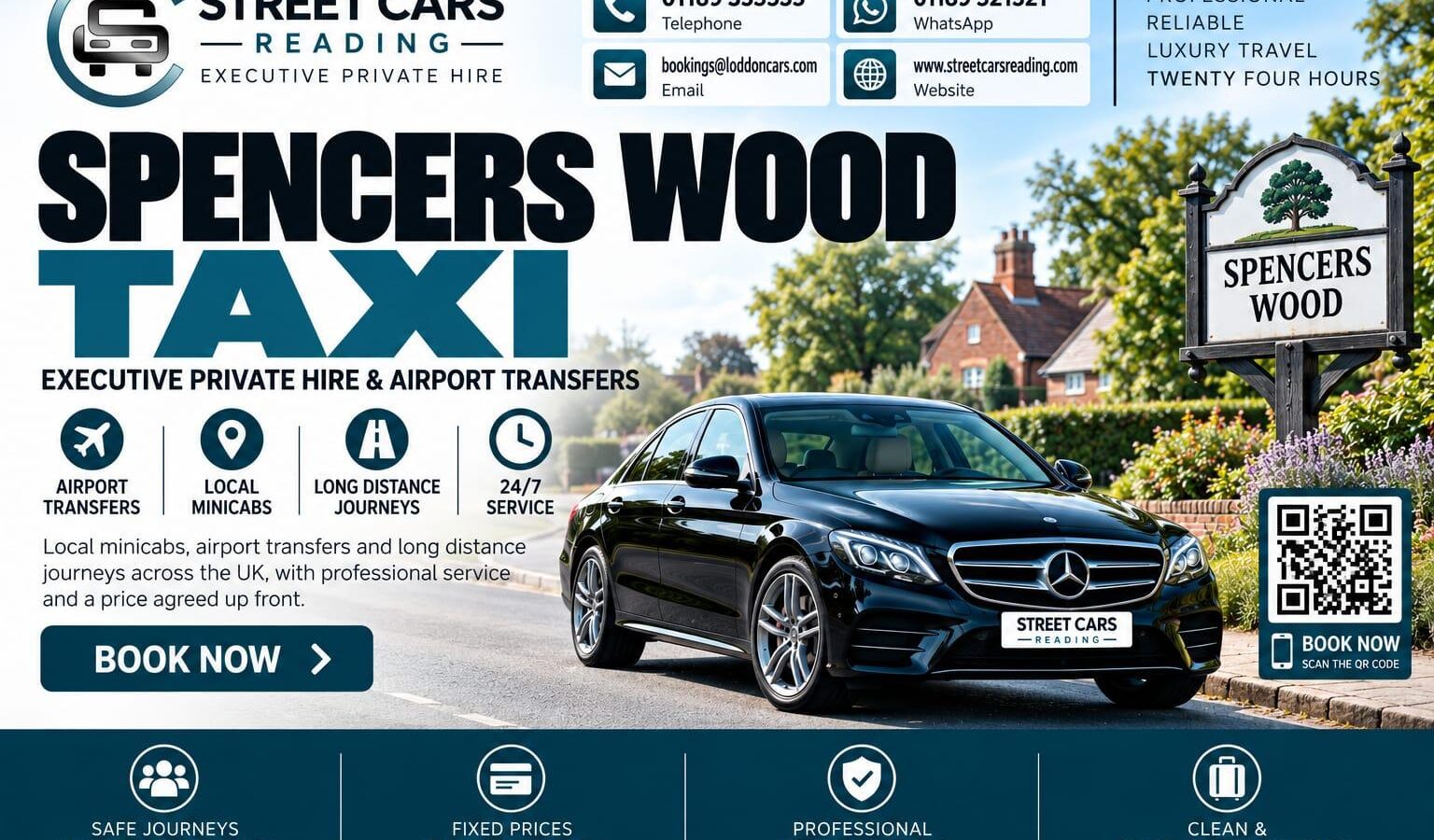 Spencers Wood Taxi Street Cars Reading