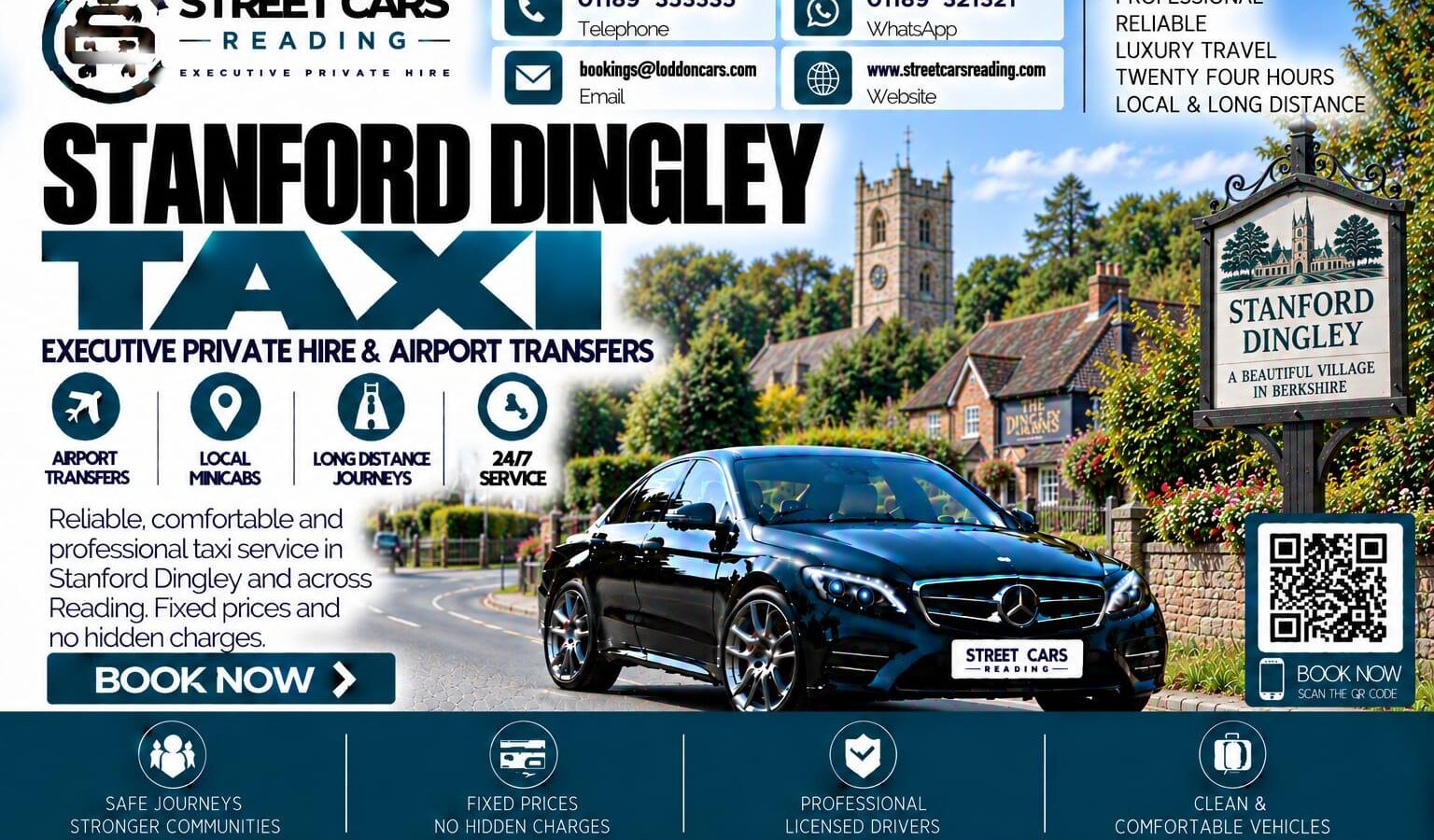 Stanford Dingley Taxi Street Cars Reading