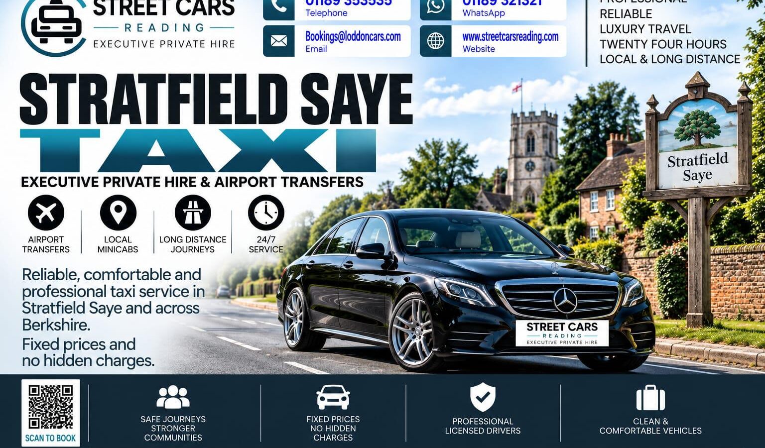 Stratfield Saye Taxi Street Cars Reading