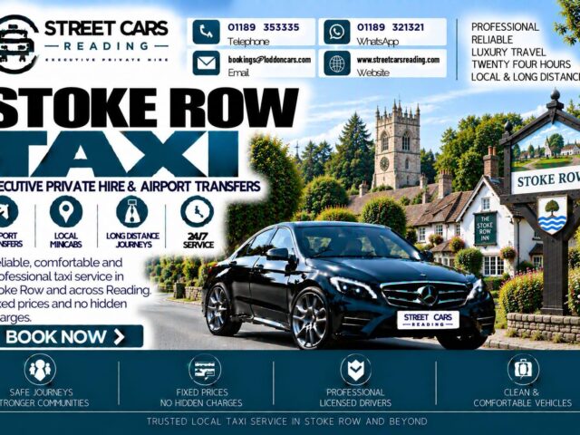 Stoke Row Taxi Street Cars Reading