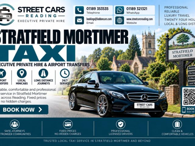 Stratfield Mortimer Taxi Street Cars Reading