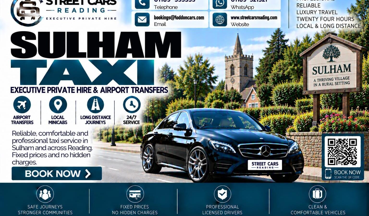 Sulham Taxi Street Cars Reading