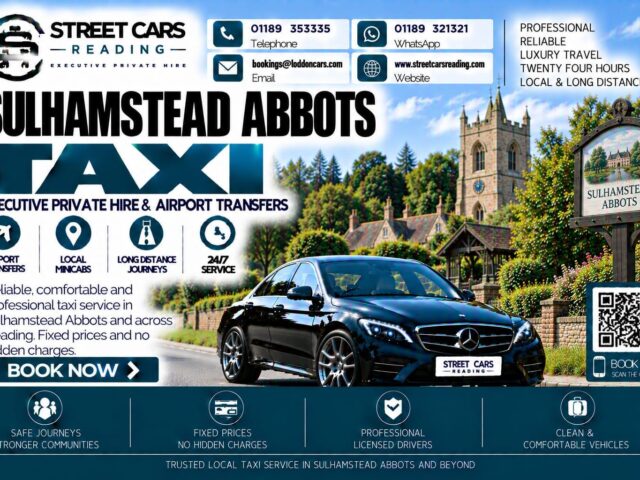 Sulhamstead Abbots Taxi Street Cars Reading