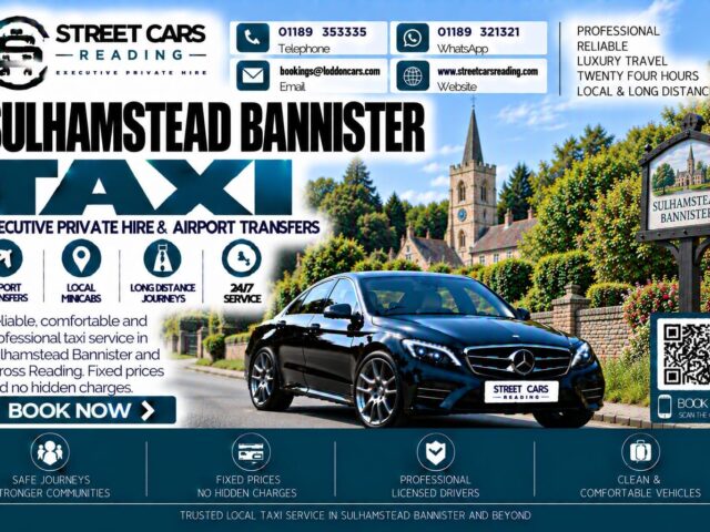 Sulhamstead Bannister Taxi Street Cars Reading