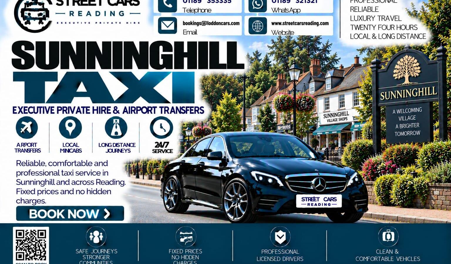 Sunninghill Taxi Street Cars Reading