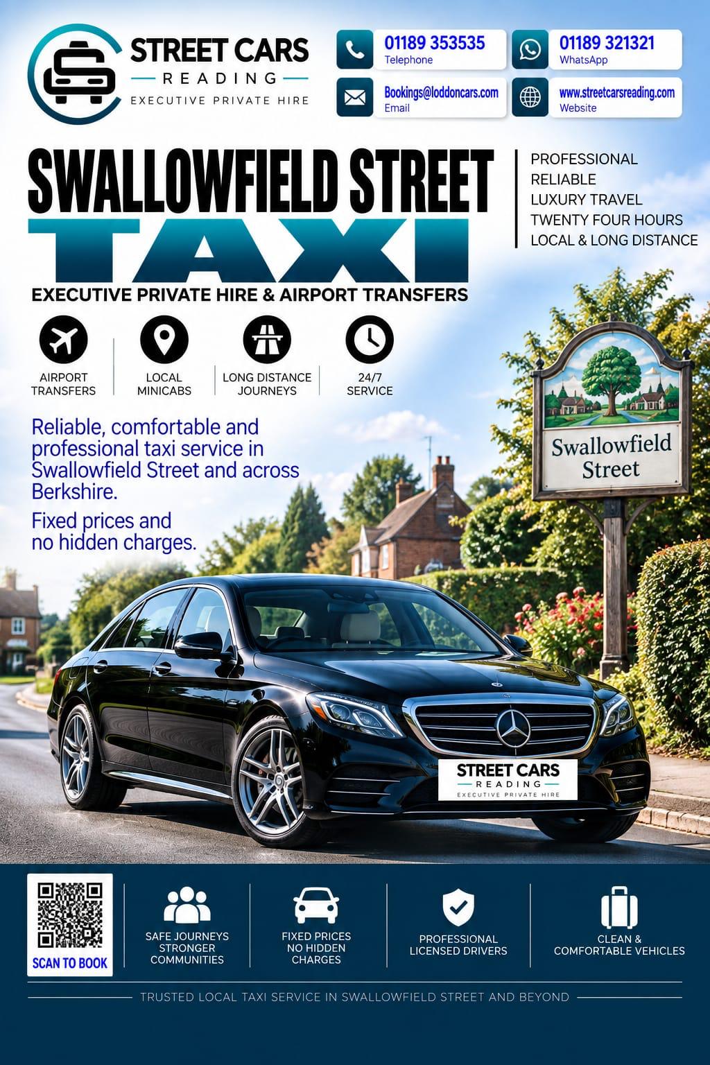 Swallowfield Street taxi service near Reading
