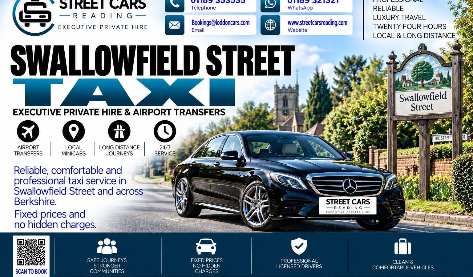 Swallowfield Street Taxi Street Cars Reading