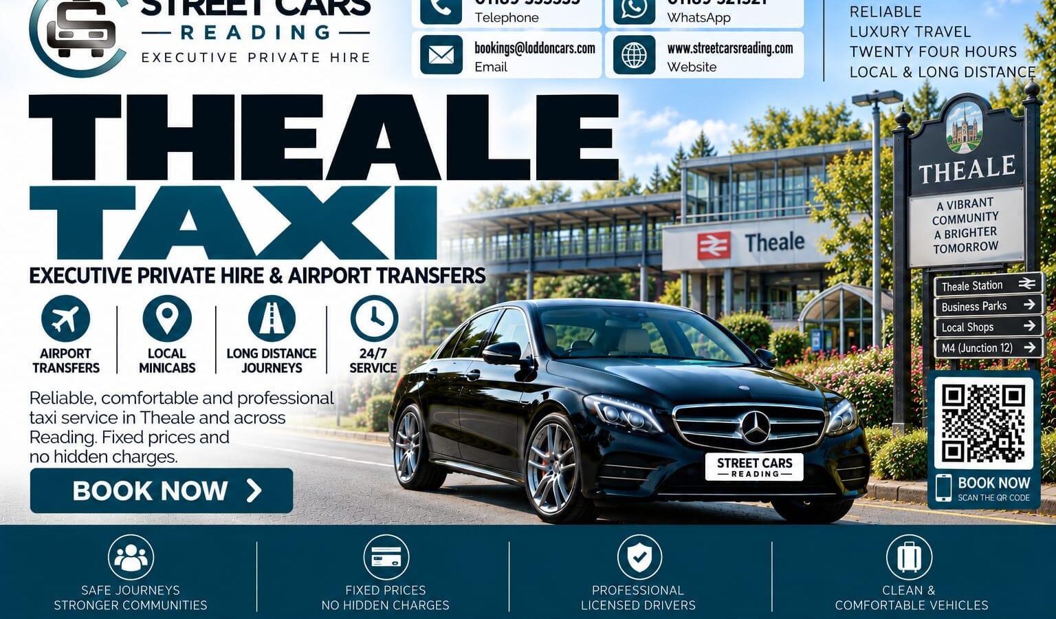 Theale Taxi Street Cars Reading