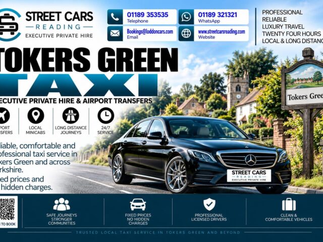 Tokers Green Taxi Street Cars Reading