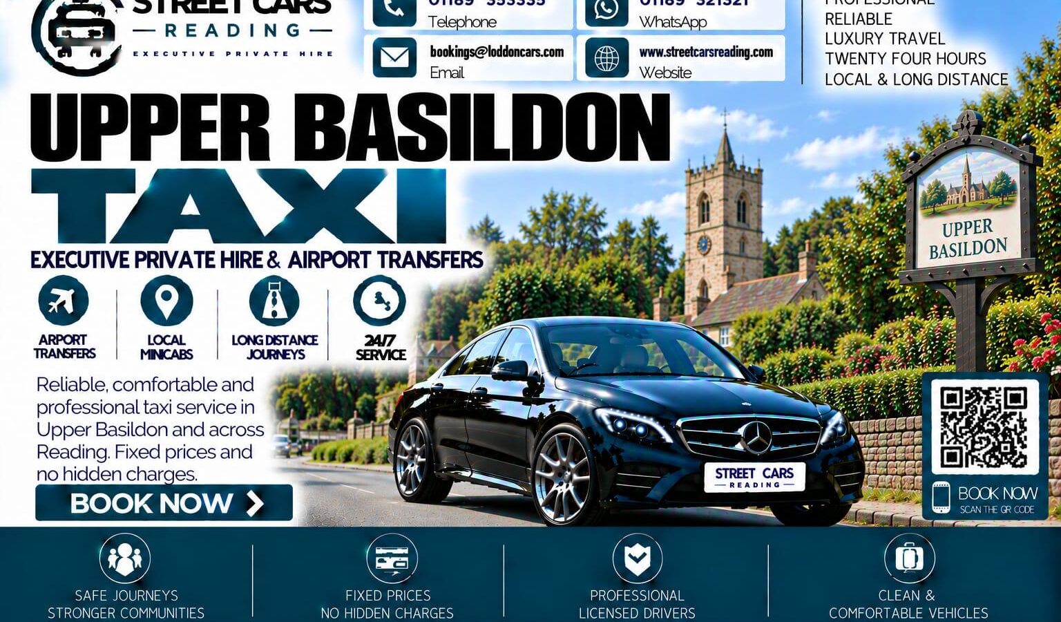 Upper Basildon Taxi Street Cars Reading