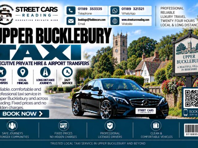 Upper Bucklebury Taxi Street Cars Reading