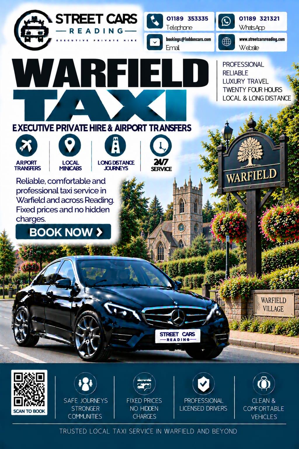 Warfield taxi service near Reading