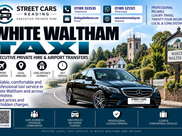 White Waltham Taxi Street Cars Reading