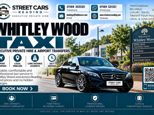 Whitley Wood Taxi Street Cars Reading