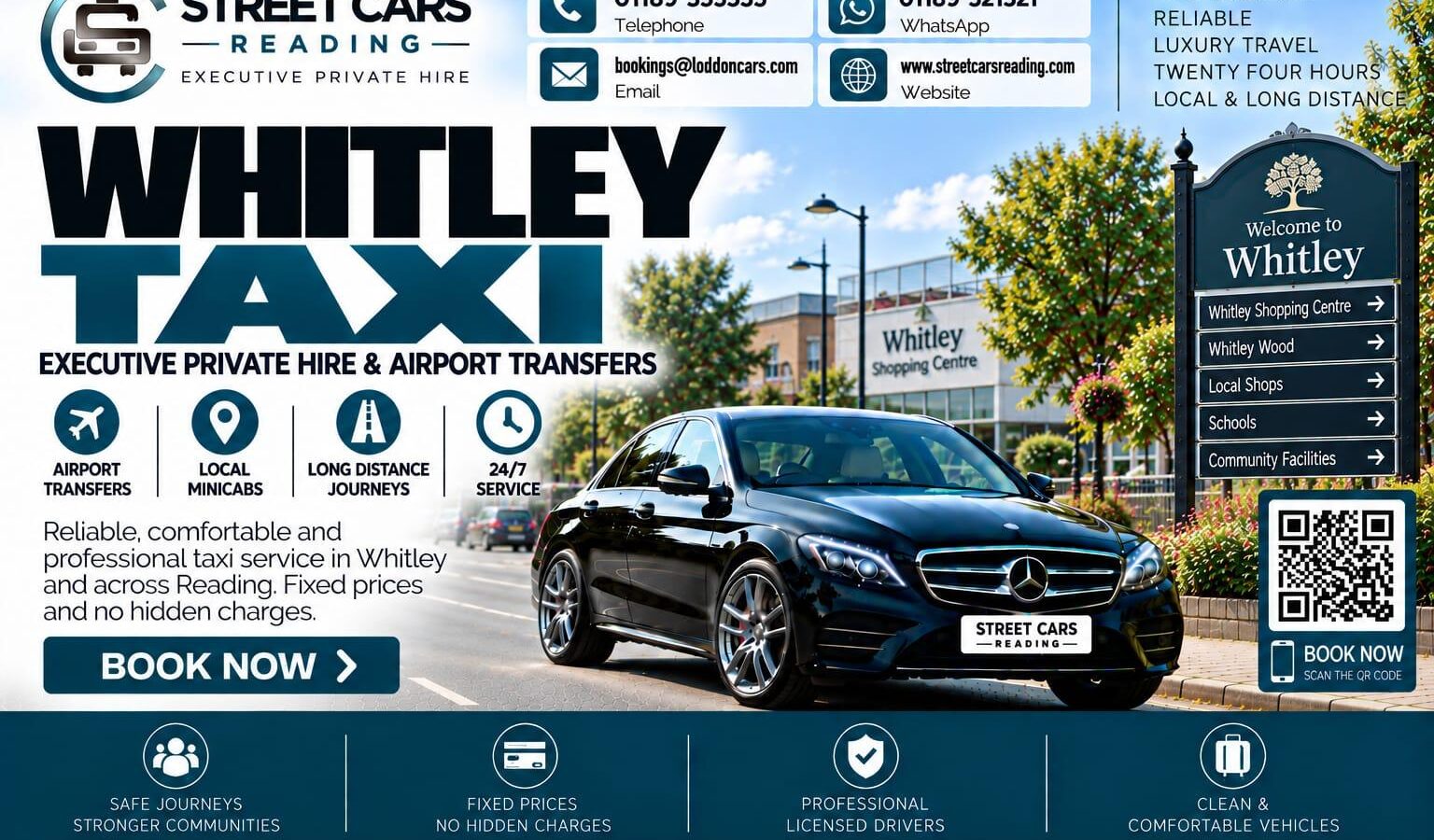 Whitley Taxi Street Cars Reading