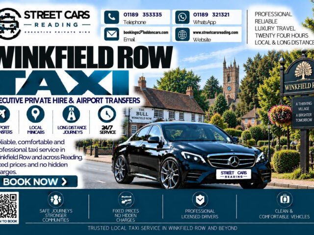 Winkfield Row Taxi Street Cars Reading
